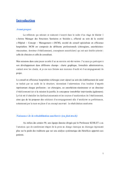 La Réhabilitation Améliorée Après Chirurgie