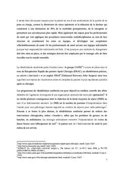 La Réhabilitation Améliorée Après Chirurgie