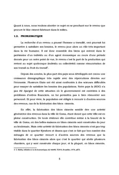 La contribution de la fabrication des blocs ciments