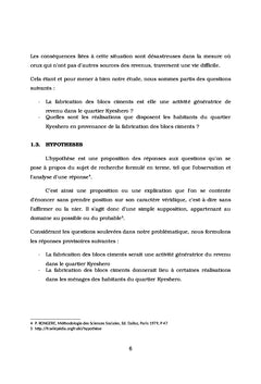 La contribution de la fabrication des blocs ciments