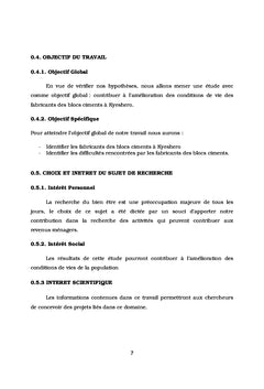 La contribution de la fabrication des blocs ciments