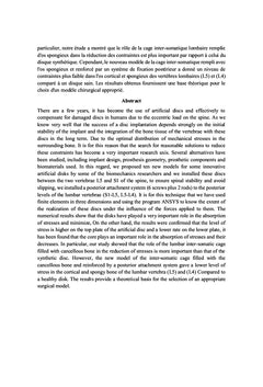 Etude du comportement mecanique des protheses discales dans le rachis