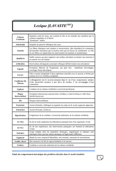 Etude du comportement mecanique des protheses discales dans le rachis