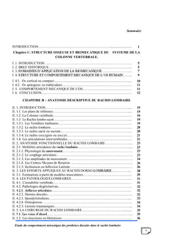 Etude du comportement mecanique des protheses discales dans le rachis