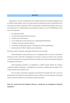 Amélioration de la gestion financière des institutions médicales