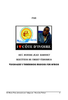 La grâce d'être en mission divine commandée en Afrique