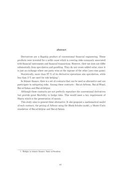 Modélisation des instruments de couverture en Finance Alternative