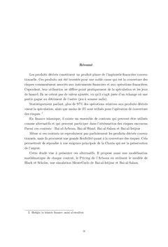 Modélisation des instruments de couverture en Finance Alternative