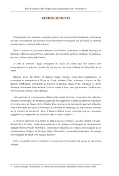 Etude et restauration d'un vase à bulbe d'oignon du premier âge du Fer