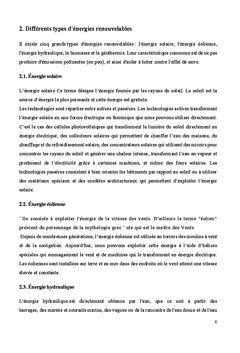 Étude du potentiel des énergies renouvelables en Tunisie