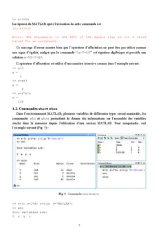 Comprendre MATLAB