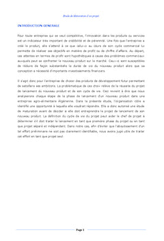 Etude de Maturation d'un Projet