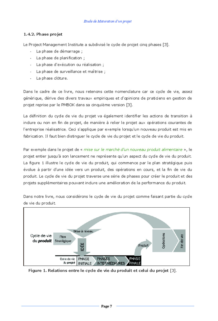 Etude de Maturation d'un Projet