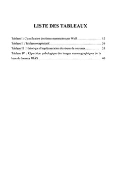 Détection des micro-calcifications par mammographie