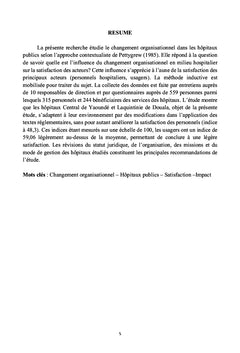 Changement organisationnel dans les hôpitaux publics
