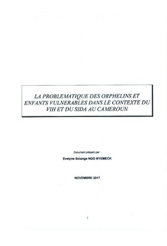 Problématique des OEV au Cameroun dans le contexte du VIH/SIDA
