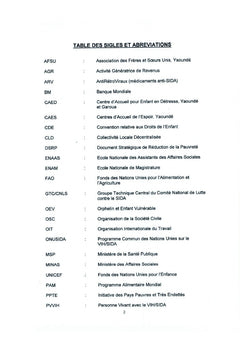 Problématique des OEV au Cameroun dans le contexte du VIH/SIDA