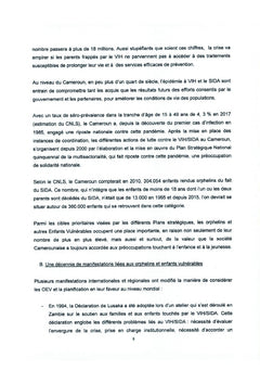 Problématique des OEV au Cameroun dans le contexte du VIH/SIDA