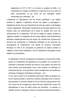 Lutte contre l'eutrophisation par la technique de l'aération