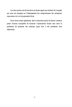 Pour une méthodologie de gestion de l'impôt au Maroc