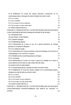 Impact des hydrolases sur les caractéristiques des moûts de sorgho