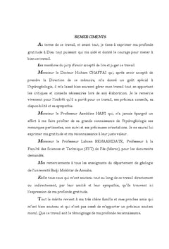 Faisabilité de l'implantation de bassin d'alimentation d'un aquifère