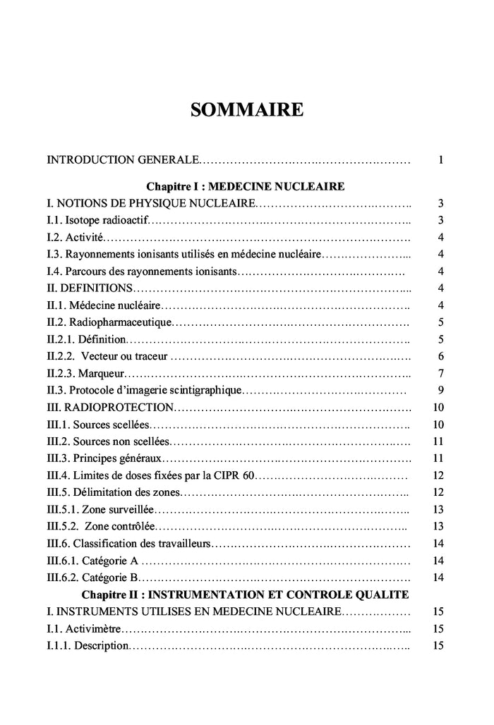 Contrôle qualité des instruments de médecine nucléaire