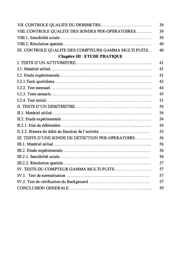 Contrôle qualité des instruments de médecine nucléaire