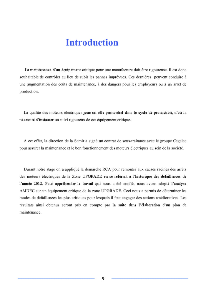 Analyse des pannes et fiabilisation des moteurs électriques