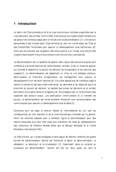 Analyse de la politique de décentralisation sanitaire en Côte d'Ivoire