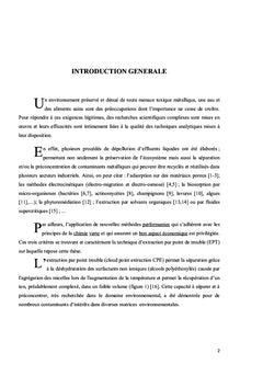 Extraction par coacervat des metaux lourds
