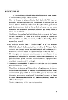 Les Produits Biotechnologiques à l'épreuve du Droit: Espace UEMOA