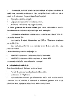 Dissolution anticipée d'une SARL telle que décidée par les associés