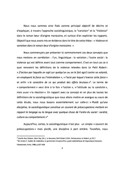 Violence et variation dans le roman « Beur » d'origine marocaine