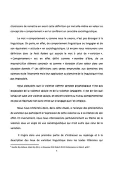 Violence et variation dans le roman « Beur » d'origine marocaine