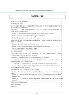 La déperdition fiscale dans l'exploitation des ressources minérales