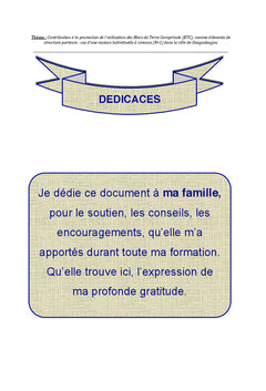 Contribution à la promotion de l'utilisation des BTC