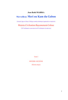 Tome I Merveilleux Meri ou Kam du Gabon
