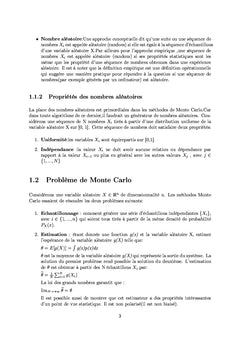 Modélisation et simulation des méthodes de Monte Carlo