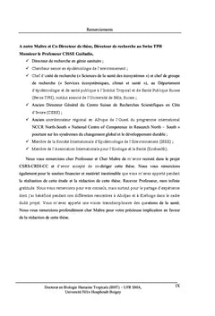 Variabilité climatique, environnementale et santé des populations