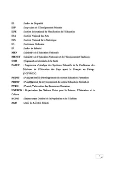 Carte scolaire du nord-est de la Côte d'Ivoire