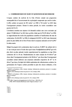 Carte scolaire du nord-est de la Côte d'Ivoire