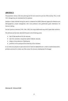 Système d'information décisionnel : cas du recensement de 2013