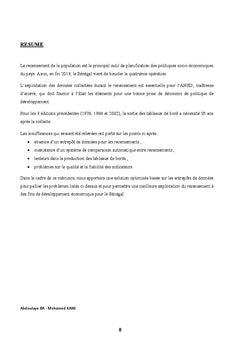 Système d'information décisionnel : cas du recensement de 2013