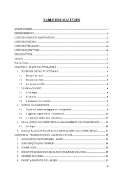 Analyse du mangement des compétences dans une organisation de l'ESS