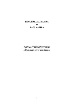 Connaitre son stress