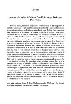 Antennes à ondes de fuite uniforme et à revêtement diélectrique