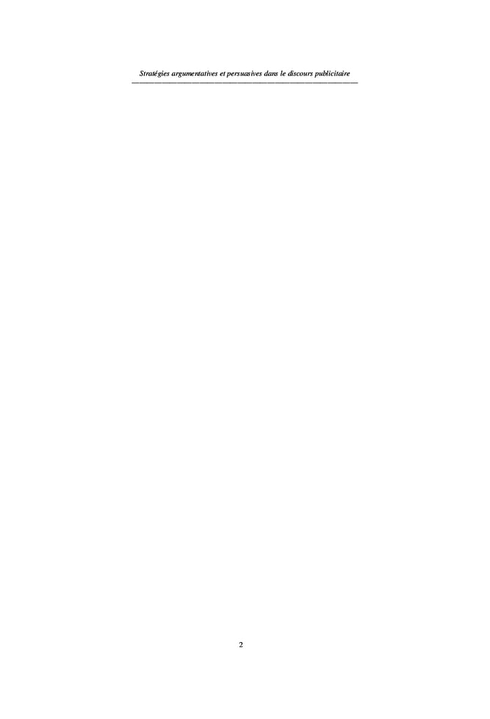 Stratégies argumentatives et persuasives dans le discours publicitaire