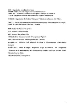 Facteurs de recrudescence des inondations du Niger au Bénin