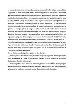 Facteurs de recrudescence des inondations du Niger au Bénin